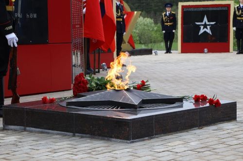 В Тукаевском районе зажгли Вечный огонь