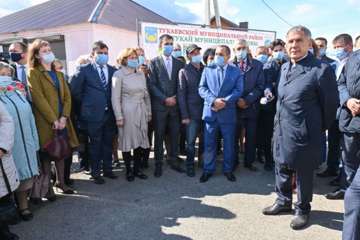 Тукаевский район посетил Президент Рустам Минниханов