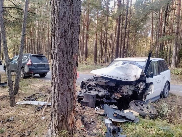 ДТП в Тукаевском районе: «Ланд Ровер» врезался в дерево на автодороге