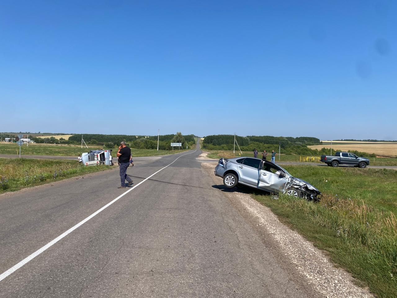 ДТП в Тукаевском районе с участием Вольксваген поло и Митсубиси