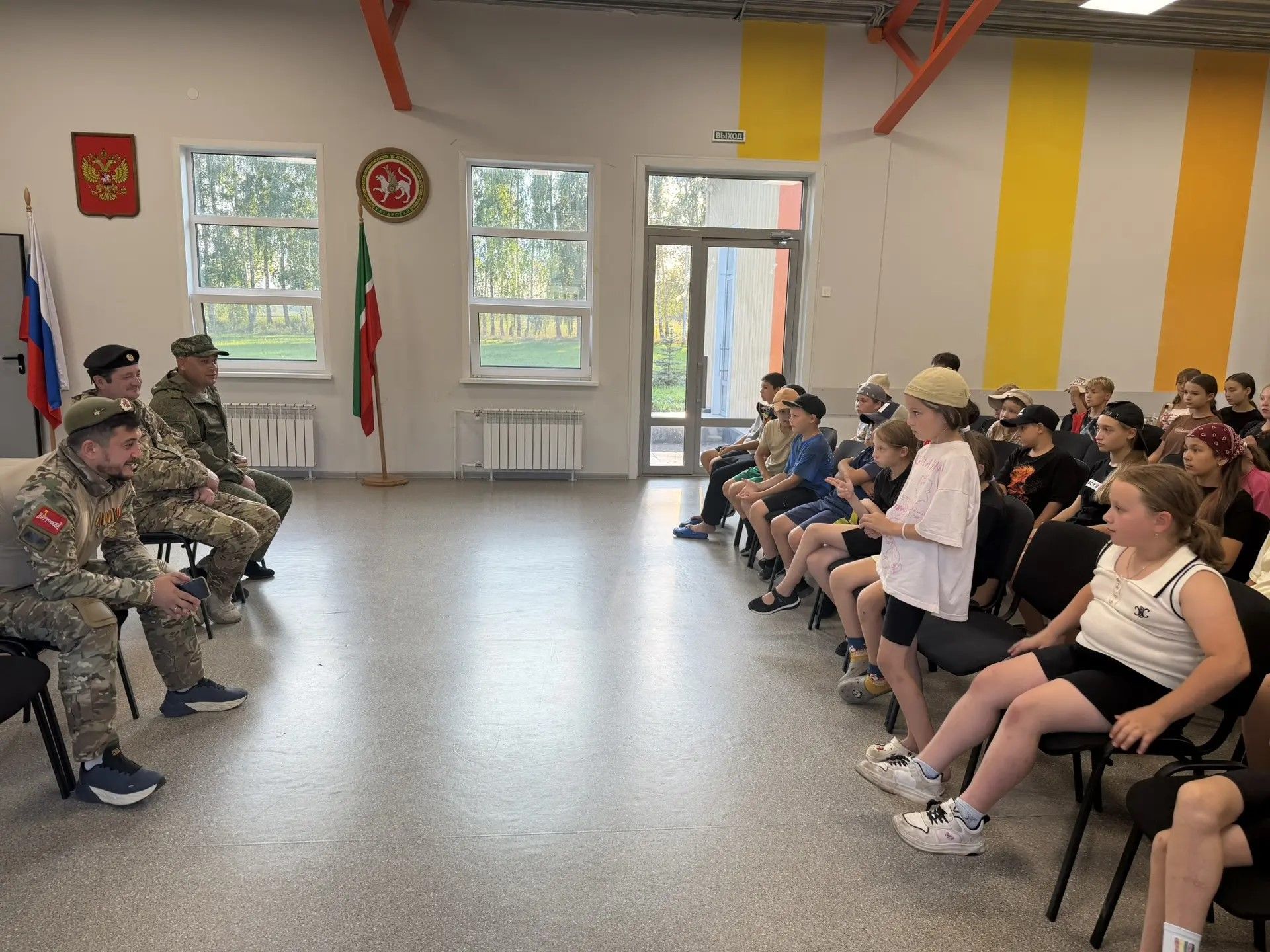 В лагере «Балкыш» прошел урок мужества с ветеранами СВО