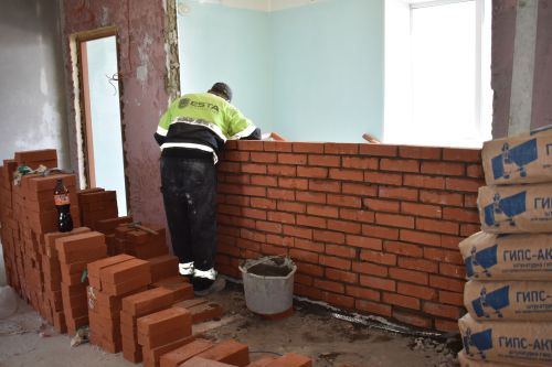 Новотроицкое урта мәктәбендә капиталь ремонт барышы