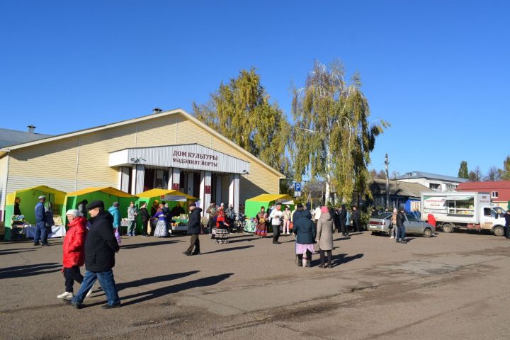 На площадке перед домом культуры села Бетьки прошла сельскохозяйственная ярмарка