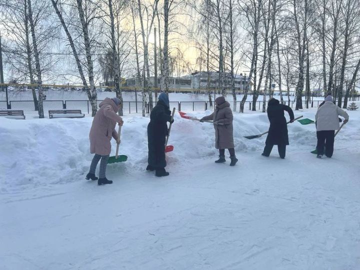 Зимние десанты: сельские активисты расчищают памятные места от снега