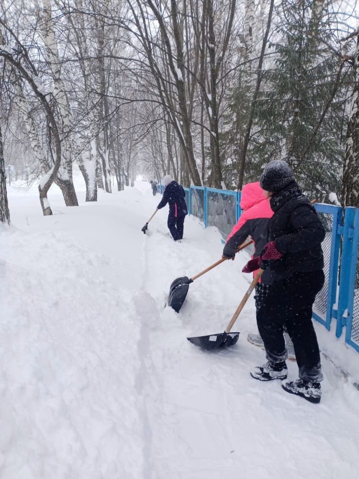 Жители Тукаевского района объединились для борьбы с снежными непогодами