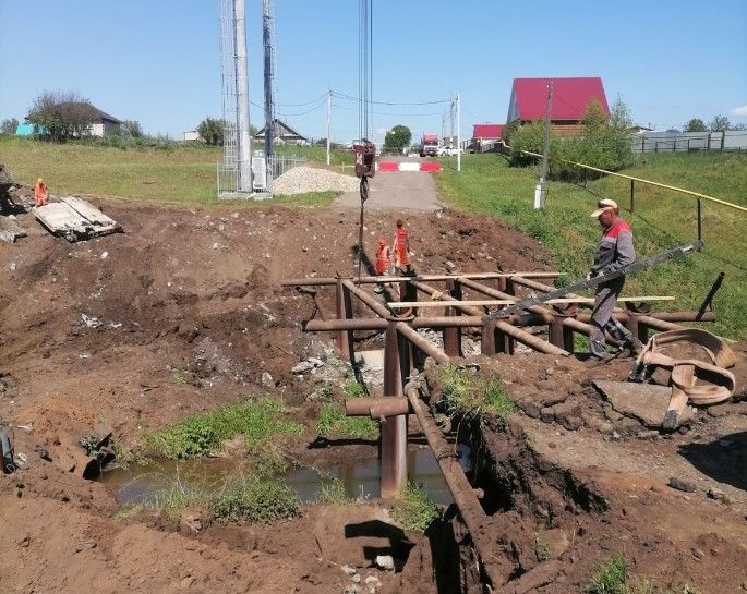 В Тукаевском районе началось строительство моста